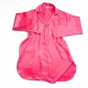 Victoria's Secret Hot Pink Satin Blouse
